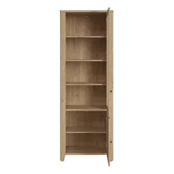 Cestino 2 Door Display Cabinet In Jackson Hickory Oak And Rattan Effect -Diy Shop cestino 2 door display cabinet in jackson hickory oak and rattan effect5900355146192 04c MP