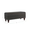 Chelsea Storage Ottoman Bench - Charcoal/Chrome Upholstered With Flip Lid. 2 Chelsea Storage Ottoman Bench - Charcoal/Chrome Upholstered With Flip Lid. -Diy Shop chelsea storage ottoman bench charcoal chrome upholstered with flip lid 5039373093970 01c MP