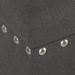 Chelsea Storage Ottoman Bench - Charcoal/Chrome Upholstered With Flip Lid. -Diy Shop chelsea storage ottoman bench charcoal chrome upholstered with flip lid 5039373093970 02c MP