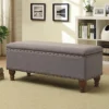 Chelsea Storage Ottoman Bench - Grey/Brass Upholstered With Flip Lid. -Diy Shop chelsea storage ottoman bench grey brass upholstered with flip lid 5039373093994 01c MP