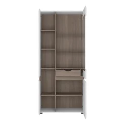 Chelsea Tall Glazed Wide Display Unit (LHD) In White With Oak Trim 8 Chelsea Tall Glazed Wide Display Unit (LHD) In White With Oak Trim -Diy Shop chelsea tall glazed wide display unit lhd in white with oak trim5900355028795 03c MP