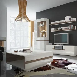 Chelsea Tall Glazed Wide Display Unit (LHD) In White With Oak Trim 9 Chelsea Tall Glazed Wide Display Unit (LHD) In White With Oak Trim -Diy Shop chelsea tall glazed wide display unit lhd in white with oak trim5900355028795 04c MP