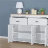 Comfy Living Large Wooden Sideboard Available In Grey/Oak Or White/oak -Diy Shop comfy living large wooden sideboard available in grey oak or white oak5057289605704 01c MP