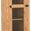 Corona 1 Door 2 Drawer Glass Display Unit Distressed Waxed Pine -Diy Shop corona 1 door 2 drawer glass display unit distressed waxed pine5056065608731 01c MP