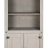 Corona Grey Bookcase Pine 2 Door Display Cupboard 3 Book Shelves Distressed Wax -Diy Shop corona grey bookcase pine 2 door display cupboard 3 book shelves distressed wax5060745810024 01c MP