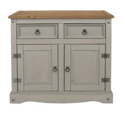 Corona Grey Premium Small Sideboard With 2 Door And 2 Drawers -Diy Shop corona grey premium small sideboard with 2 door and 2 drawers5017839029916 02c MP