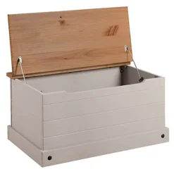 Corona Grey Solid Pine Ottoman Single Bedding Box Toy Chest Blanket -Diy Shop corona grey solid pine ottoman single bedding box toy chest blanket5060745810123 03c MP