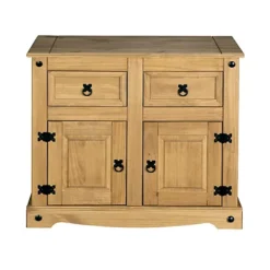Corona Sideboard 2 Door 2 Drawer Mexican Solid Pine Wood -Diy Shop corona sideboard 2 door 2 drawer mexican solid pine wood5060745810369 02c MP