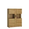 Cortina Low Wide 2 Door Display Cabinet In Grandson Oak -Diy Shop cortina low wide 2 door display cabinet in grandson oak5900355056965 01c MP