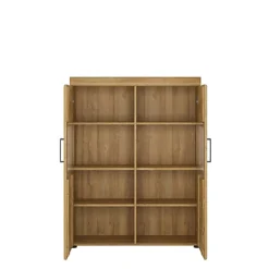 Cortina Low Wide 2 Door Display Cabinet In Grandson Oak -Diy Shop cortina low wide 2 door display cabinet in grandson oak5900355056965 03c MP