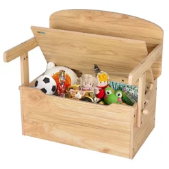 Costway 3-in-1 Kids Convertible Activity Bench Toy Box