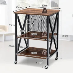 Costway 3-tier Rolling Turntable Stand Record Player Stand Display Shelf Storage Holder -Diy Shop costway 3 tier rolling turntable stand record player stand display shelf storage holder9984709877570 02c MP