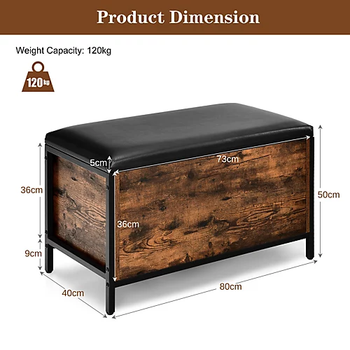 Costway Shoe Changing Bench Entryway & Bed End Storage Bench 4 Costway Shoe Changing Bench Entryway & Bed End Storage Bench - Image 2