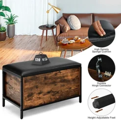 Costway Shoe Changing Bench Entryway & Bed End Storage Bench 8 Costway Shoe Changing Bench Entryway & Bed End Storage Bench -Diy Shop costway shoe changing bench entryway bed end storage bench6085648799046 03c MP