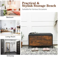 Costway Shoe Changing Bench Entryway & Bed End Storage Bench 9 Costway Shoe Changing Bench Entryway & Bed End Storage Bench -Diy Shop costway shoe changing bench entryway bed end storage bench6085648799046 04c MP