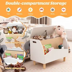 Costway Wooden Toy Box Kids Toy Storage Organizer Chest Flip-top Lid Bookcase Display -Diy Shop costway wooden toy box kids toy storage organizer chest flip top lid bookcase display6085650679664 04c MP