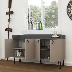 Decortie Dea Console Sideboard Display Unit Table Mocha Grey Anthracite Grey -Diy Shop decortie dea console sideboard display unit table mocha grey anthracite grey8680812185281 04c MP