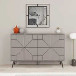 Decortie Dune Console Sideboard Display Unit Mocha Grey