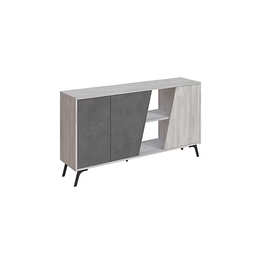 Decortie Fiona Console Sideboard Display Unit 150 Ancient White Retro Grey 4 Decortie Fiona Console Sideboard Display Unit 150 Ancient White Retro Grey - Image 2