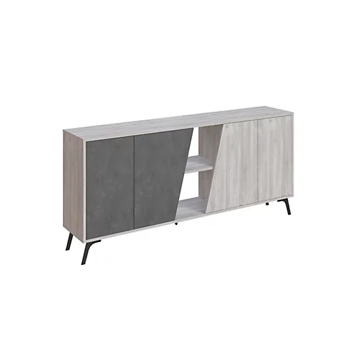 Decortie Fiona Console Sideboard Display Unit 180 Ancient White Retro Grey 4 Decortie Fiona Console Sideboard Display Unit 180 Ancient White Retro Grey - Image 2