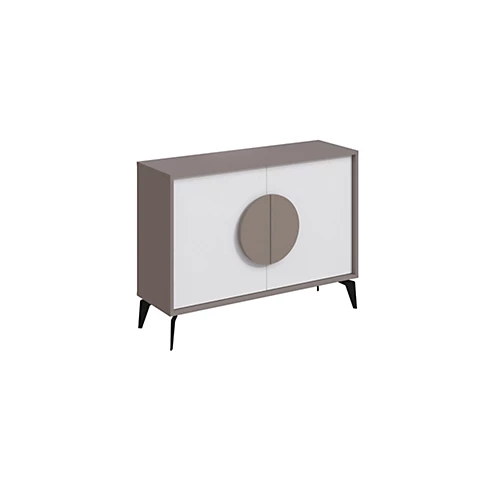 Decortie Gora Console Sideboard Display Unit 110Cm Mocha Grey White 4 Decortie Gora Console Sideboard Display Unit 110Cm Mocha Grey White - Image 2