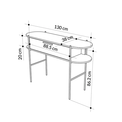 Decortie Otis Console Sideboard Display Unit Retro Grey White 5 Decortie Otis Console Sideboard Display Unit Retro Grey White - Image 3
