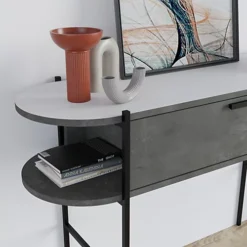 Decortie Otis Console Sideboard Display Unit Retro Grey White 9 Decortie Otis Console Sideboard Display Unit Retro Grey White -Diy Shop decortie otis console sideboard display unit retro grey white8680812122095 04c MP