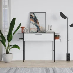 Decortie Otis Console Sideboard Display Unit White Oak