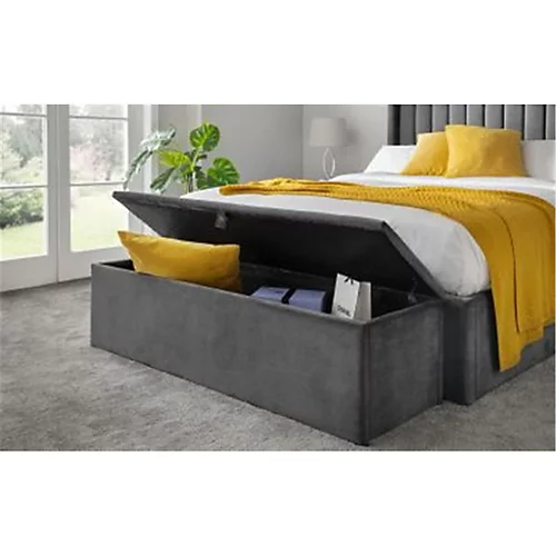 Deluxe Velvet Charcoal Blanket Box 4 Deluxe Velvet Charcoal Blanket Box - Image 2