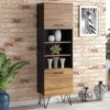 Display Cabinet 170cm Sideboard Cabinet Cupboard TV Stand Living Room Oak&Black -Diy Shop display cabinet 170cm sideboard cabinet cupboard tv stand living room oak black5060970906844 01c MP
