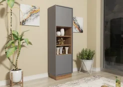 Display Cabinet Sideboard Cabinet Cupboard TV Stand Living Room Oak & Grey -Diy Shop display cabinet sideboard cabinet cupboard tv stand living room oak grey5060970908978 02c MP