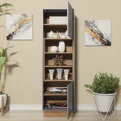 Display Cabinet Sideboard Cabinet Cupboard TV Stand Living Room Oak & Grey -Diy Shop display cabinet sideboard cabinet cupboard tv stand living room oak grey5060970908978 04c MP