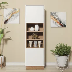 Display Cabinet Sideboard Cabinet Cupboard TV Stand Living Room Oak & White -Diy Shop display cabinet sideboard cabinet cupboard tv stand living room oak white5060970908961 03c MP