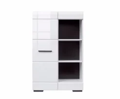 Display Shelving Bookcase Cabinet Compact Storage 1 Door Unit White Gloss Fever -Diy Shop display shelving bookcase cabinet compact storage 1 door unit white gloss fever5901451020362 02c MP