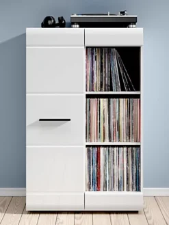 Display Shelving Bookcase Cabinet Compact Storage 1 Door Unit White Gloss Fever -Diy Shop display shelving bookcase cabinet compact storage 1 door unit white gloss fever5901451020362 04c MP