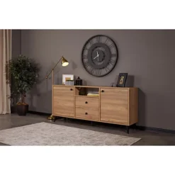 Eti - Sideboard - Oak - 2 Drawers & 5 Compartments -Diy Shop eti sideboard oak 2 drawers 5 compartments8682081535859 03c MP