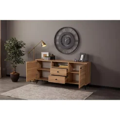 Eti - Sideboard - Oak - 2 Drawers & 5 Compartments -Diy Shop eti sideboard oak 2 drawers 5 compartments8682081535859 06c MP