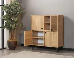 Eti Square Sideboard Cabinet - Oak -Diy Shop eti square sideboard cabinet oak8682081535835 03c MP