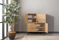 Eti Square Sideboard Cabinet - Oak -Diy Shop eti square sideboard cabinet oak8682081535835 04c MP