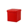 Foldable 38x38cm Cube Faux Leather Storage Box Ottoman Footstool Red -Diy Shop foldable 38x38cm cube faux leather storage box ottoman footstool red5055797235888 01c MP
