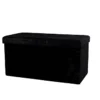 Foldable 76x38cm Crushed Velvet Storage Bench Box Chest Ottoman Footstool Charcoal -Diy Shop foldable 76x38cm crushed velvet storage bench box chest ottoman footstool charcoal5055797235734 01c MP