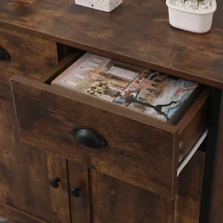 FurnitureHMD 2 Doors 2 Drawers Sideboard,Buffet Table,Cupboard,Free Standing Cabinet Organizer, Metal Frame -Diy Shop furniturehmd 2 doors 2 drawers sideboard buffet table cupboard free standing cabinet organizer metal frame8414909455755 04c MP