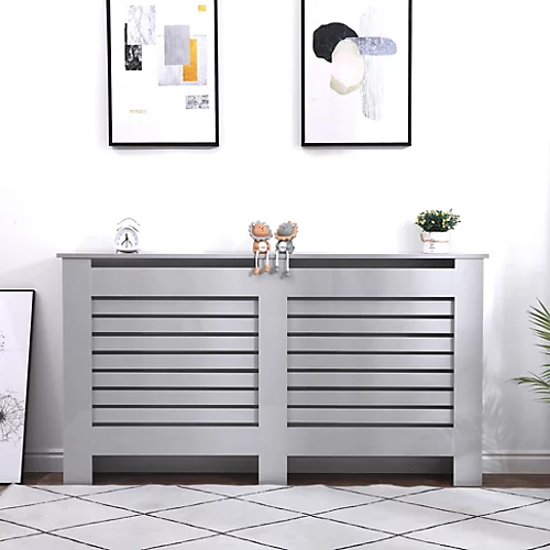 FurnitureHMD High Gloss Grey Radiator Cover Horizontal Slats Decorative Cabinet For Living Room, Bedroom,Office,Large Size 3 FurnitureHMD High Gloss Grey Radiator Cover Horizontal Slats Decorative Cabinet For Living Room, Bedroom,Office,Large Size
