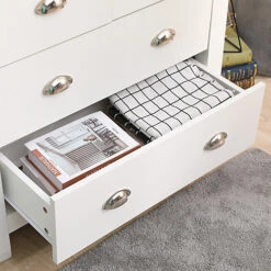 FurnitureHMD Storage Chest Of Drawers Organiser Unit With 4 Drawers For Bedroom,Living Room White And Oak -Diy Shop furniturehmd storage chest of drawers organiser unit with 4 drawers for bedroom living room white and oak8011727253961 04c MP