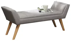 GFW Milan Upholstered Window Seat Grey