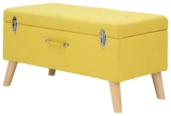 GFW Minstrel Ottoman Storage Bench Large Mustard