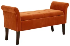 GFW Osborne Upholstered Window Seat Russet