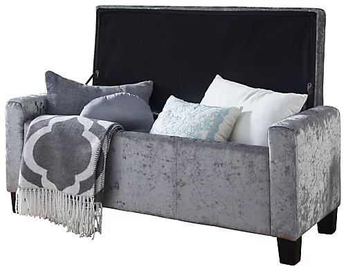 GFW Verona Ottoman Storage Bench Crushed Velvet 4 GFW Verona Ottoman Storage Bench Crushed Velvet - Image 2