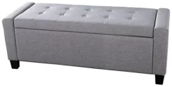 GFW Verona Ottoman Storage Bench Grey