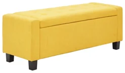 GFW Verona Ottoman Storage Bench Mustard